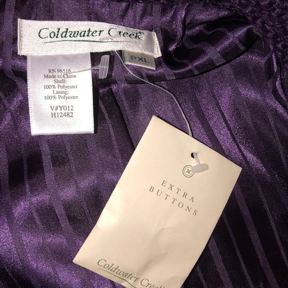Coldwater Creek size petite XLarge plum blazer - Picture 5 of 7